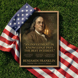 Benjamin Franklin – Canvas Art Print | Canvas of America