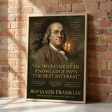 Benjamin Franklin – Canvas Art Print | Canvas of America
