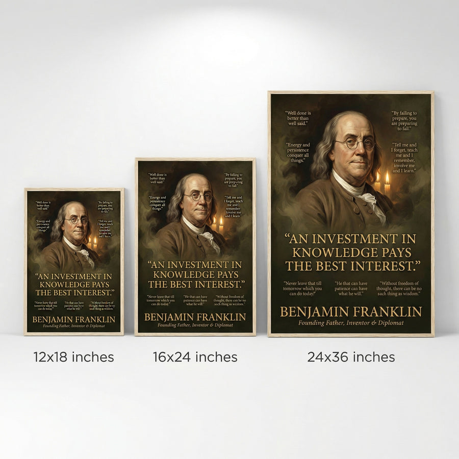 Benjamin Franklin – Canvas Art Print | Canvas of America