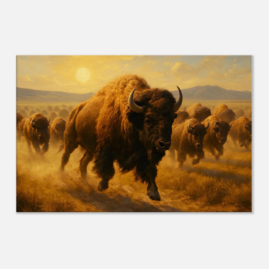 Bisons on the Plains – Canvas Art Print | Canvas of America