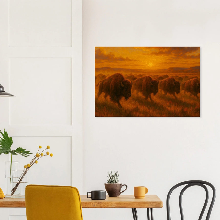 Bisons March – Canvas Art Print | Canvas of America