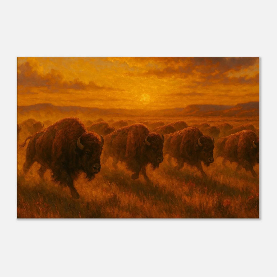 Bisons March – Canvas Art Print | Canvas of America