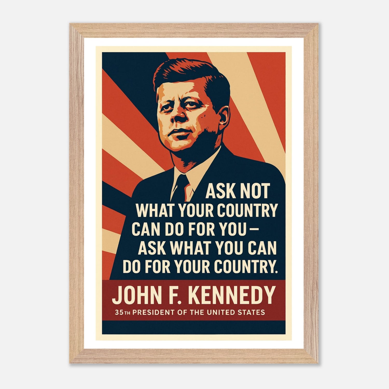 John F. Kennedy - Ask Not – Canvas Art Print | Canvas of America
