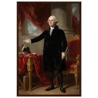 Framed portrait of George Washington, ready to hang.