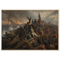 Framed print of the Battle of Bunker Hill, ready to hang.