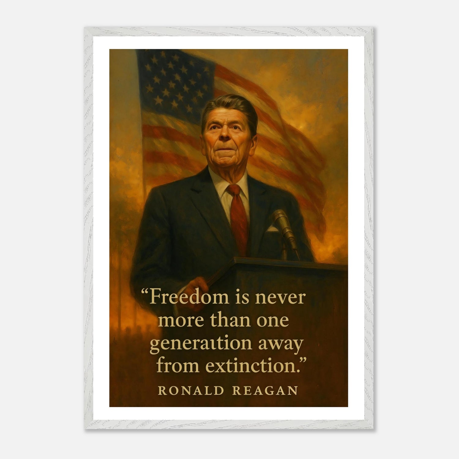 Ronald Reagan - Peace Through Strength – Canvas Art Print | Canvas of America