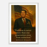 Ronald Reagan - Peace Through Strength – Canvas Art Print | Canvas of America