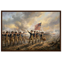 Framed print of the Spirit of '76 fife and drum, ready to hang.