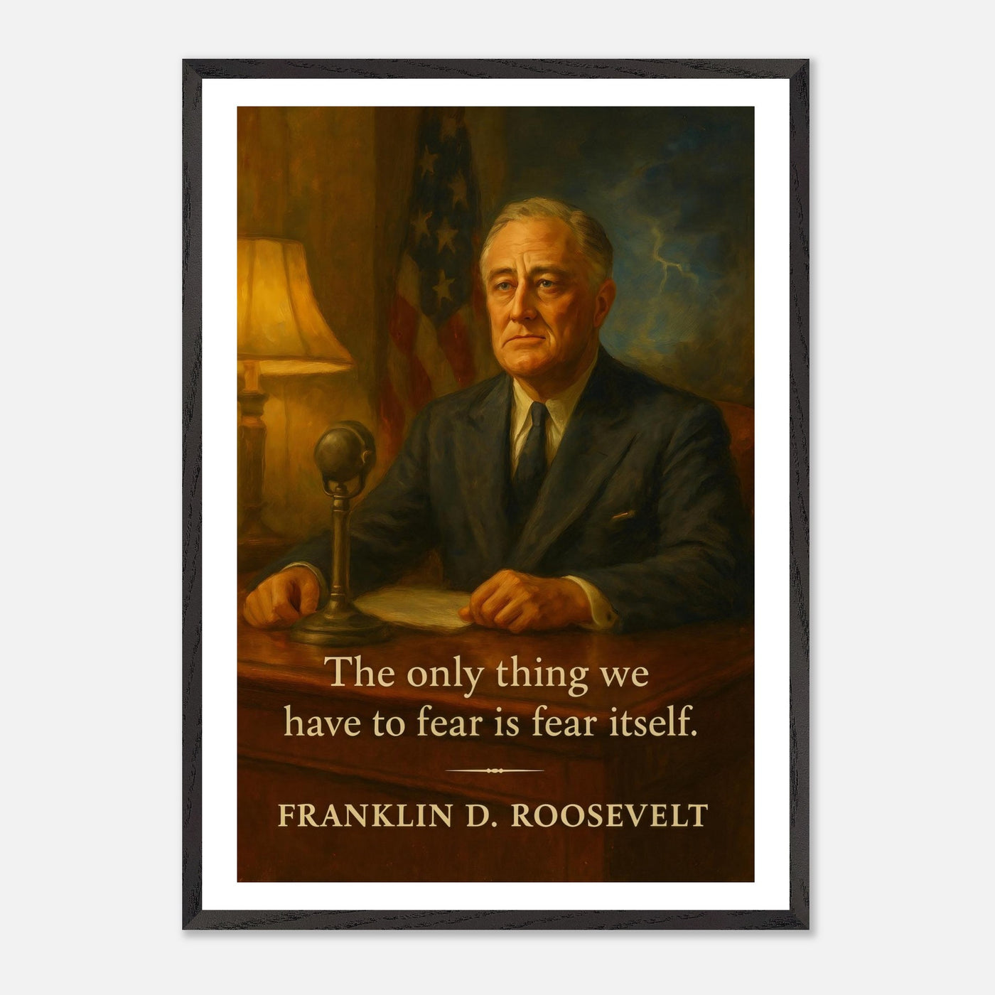 Franklin D. Roosevelt - Only Thing we Have to Fear – Canvas Art Print | Canvas of America