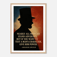 Abraham Lincoln - A Man's Character – Canvas Art Print | Canvas of America