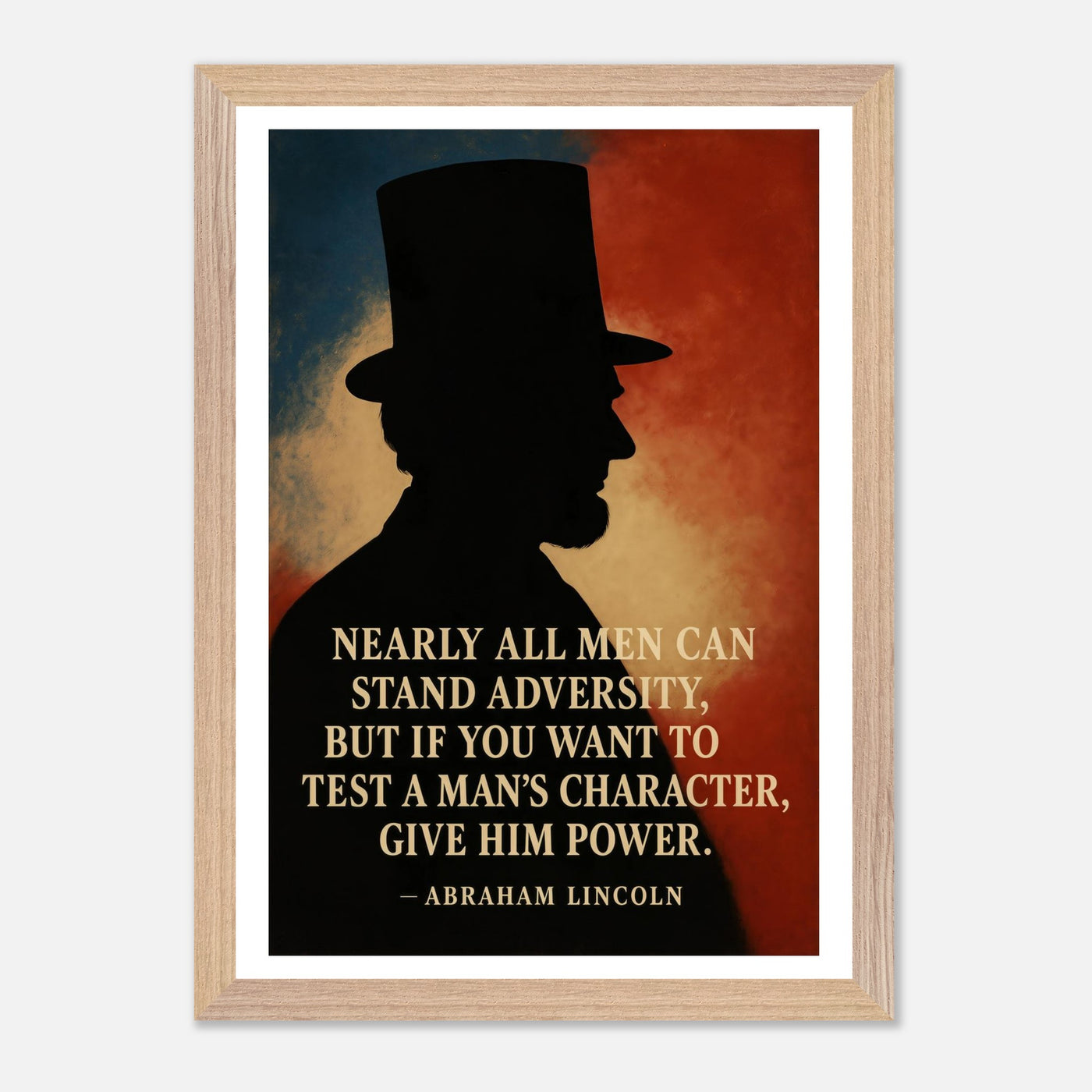 Abraham Lincoln - A Man's Character – Canvas Art Print | Canvas of America