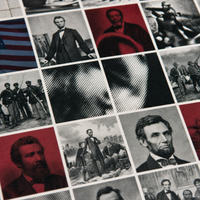 Abraham Lincoln print, close-up of the premium semi-glossy fine-art paper surface.