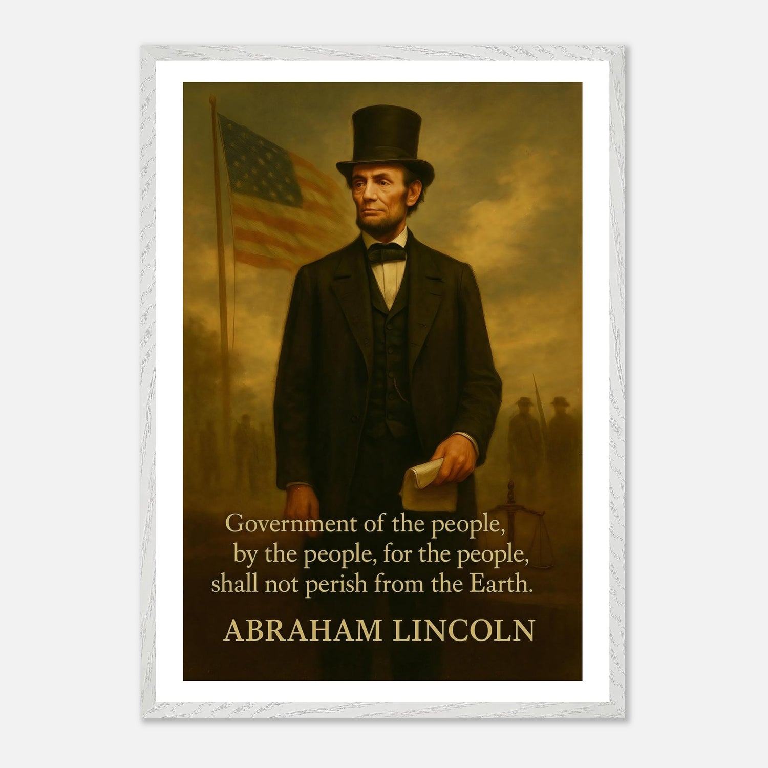 Abraham Lincoln - Shall not Perish – Canvas Art Print | Canvas of America