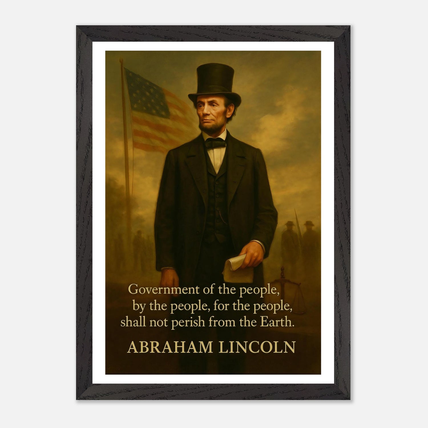 Abraham Lincoln - Shall not Perish – Canvas Art Print | Canvas of America