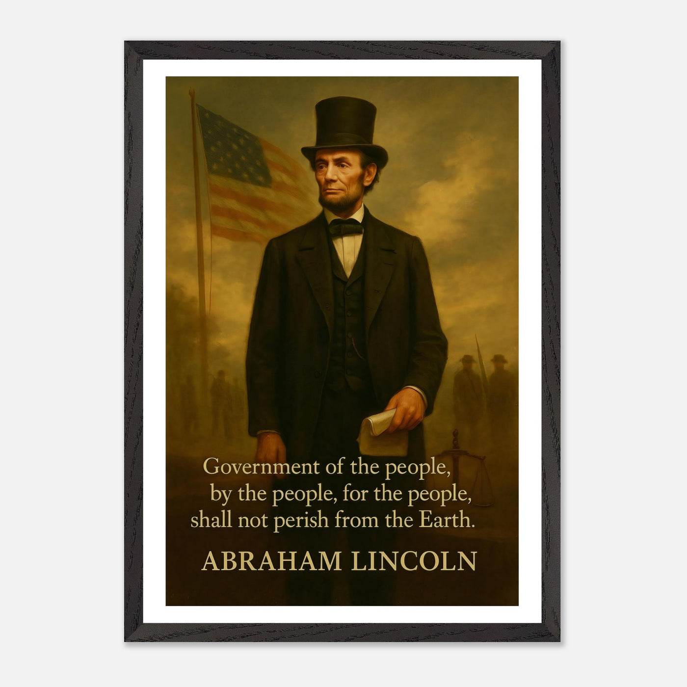 Abraham Lincoln - Shall not Perish – Canvas Art Print | Canvas of America
