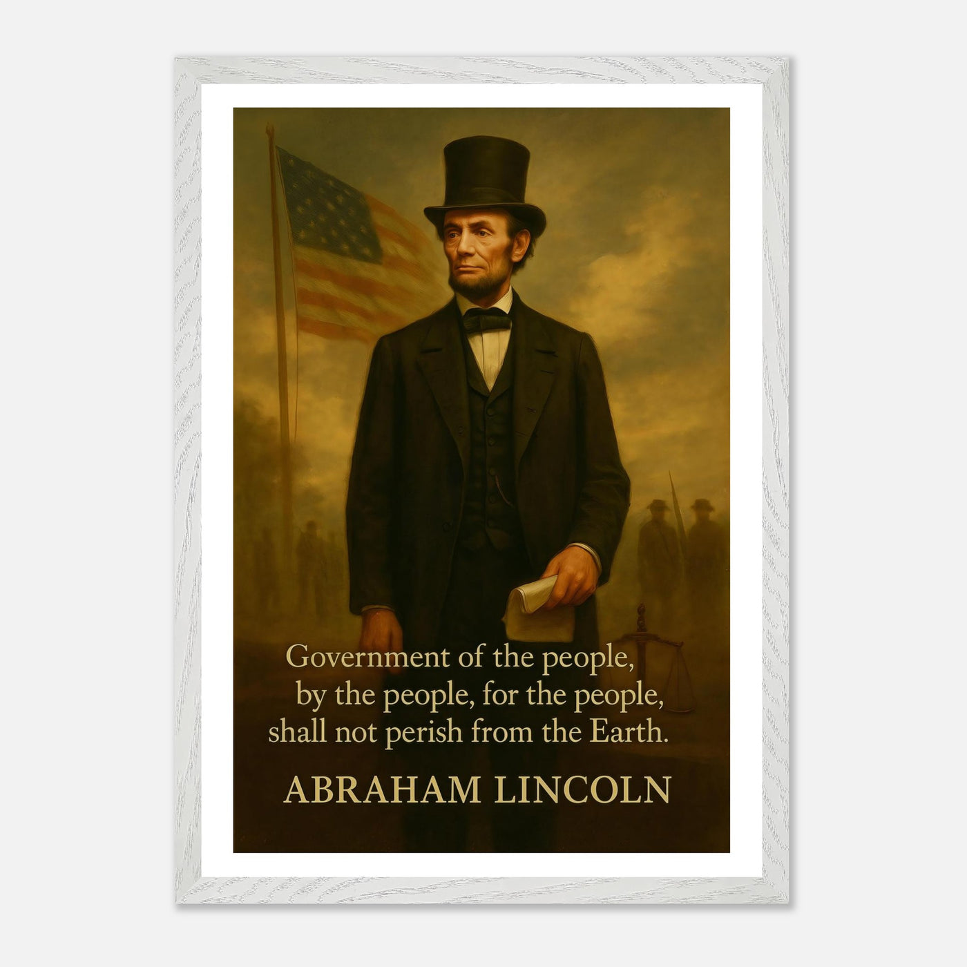 Abraham Lincoln - Shall not Perish – Canvas Art Print | Canvas of America