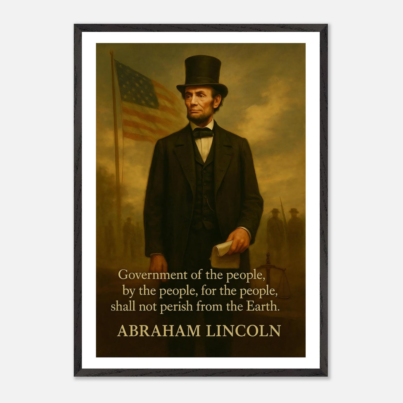 Abraham Lincoln - Shall not Perish – Canvas Art Print | Canvas of America