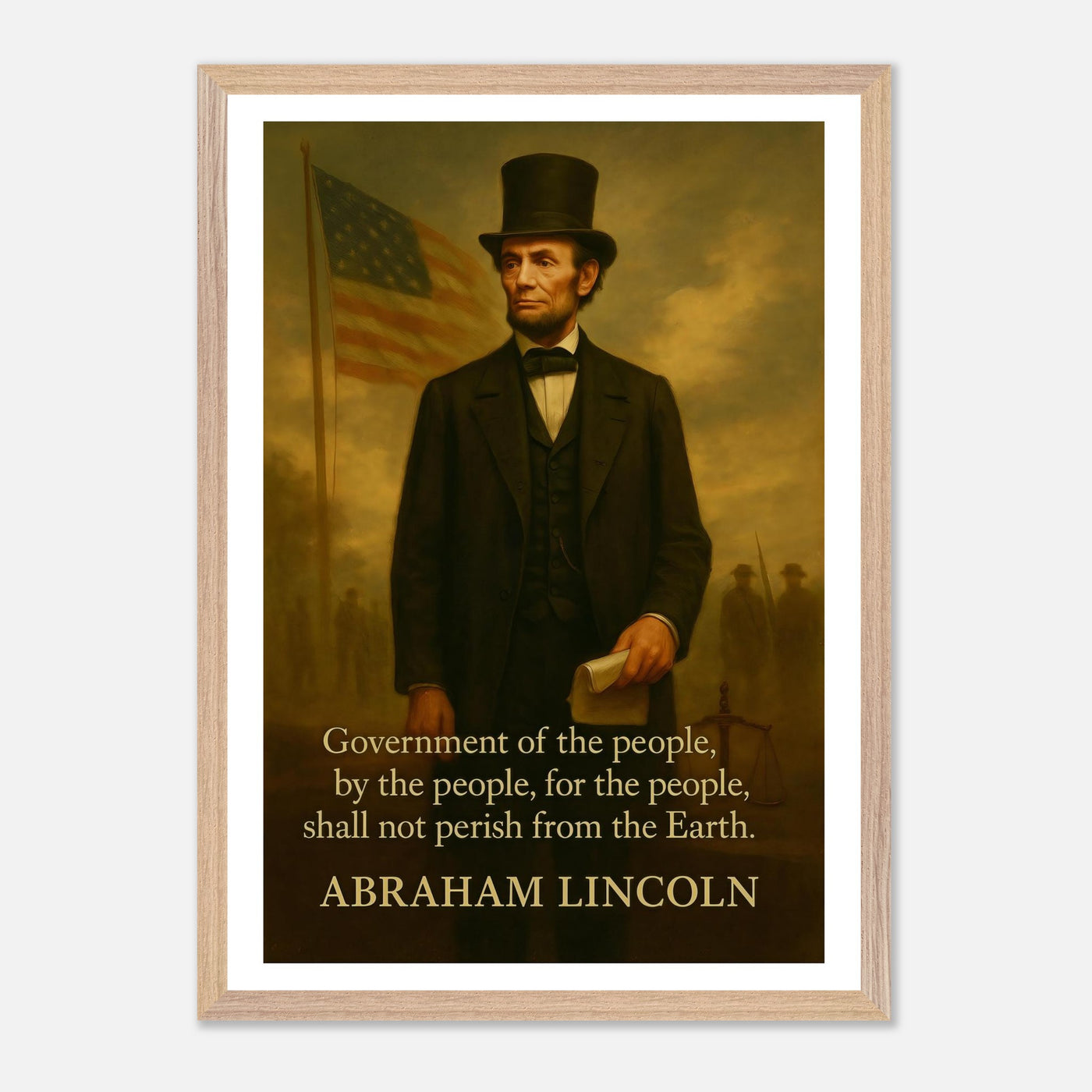 Abraham Lincoln - Shall not Perish – Canvas Art Print | Canvas of America
