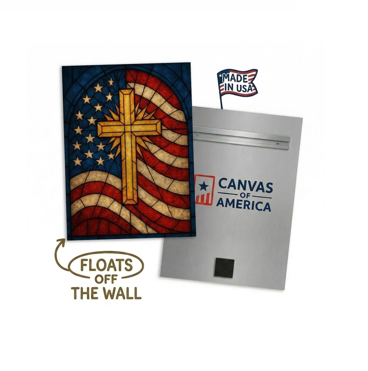 Aluminum print display detail