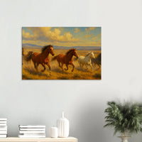 Wild Mustang Race – Canvas Art Print | Canvas of America