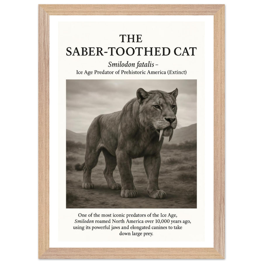 The Saber-toothed Cat – Canvas Art Print | Canvas of America