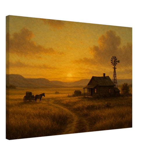 Homestad on the Prairie – Canvas Art Print | Canvas of America