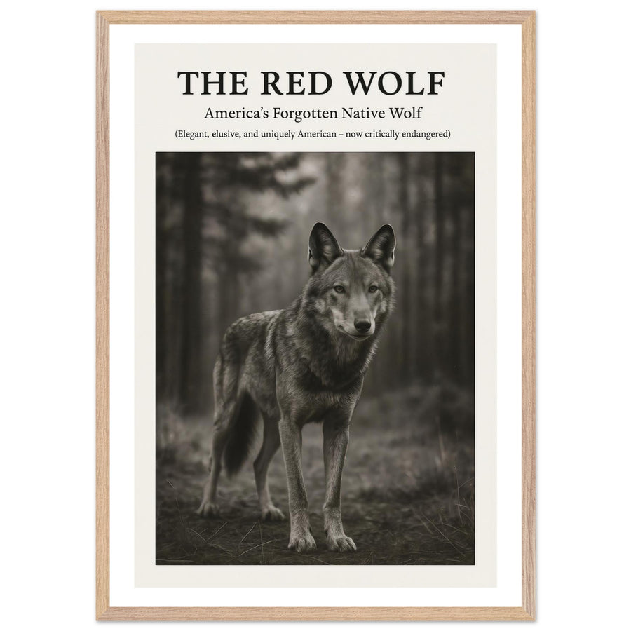 The Red Wolf – Canvas Art Print | Canvas of America