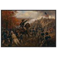 Framed print of the Spirit of '76 marching on, ready to hang.