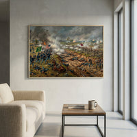Framed print of the Battle of Antietam, ready to hang.