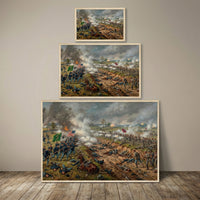 Framed print of the Battle of Antietam, ready to hang.
