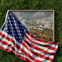 Framed print of the Battle of Antietam, ready to hang.