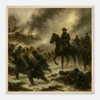 Framed print of the Battle of Fort Donelson, ready to hang.