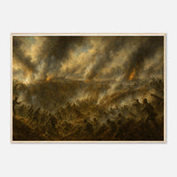 Framed print of the Battle of the Crater at Petersburg, ready to hang.