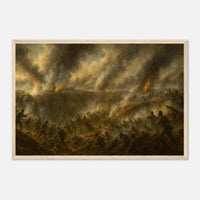 Framed print of the Battle of the Crater at Petersburg, ready to hang.