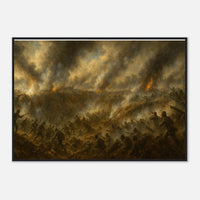 Framed print of the Battle of the Crater at Petersburg, ready to hang.