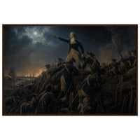 Framed print of the crossing of the Delaware, ready to hang.