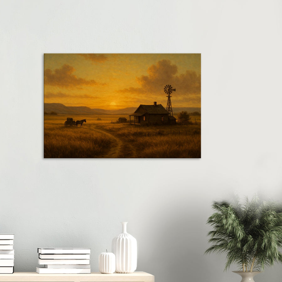 Homestad on the Prairie – Canvas Art Print | Canvas of America