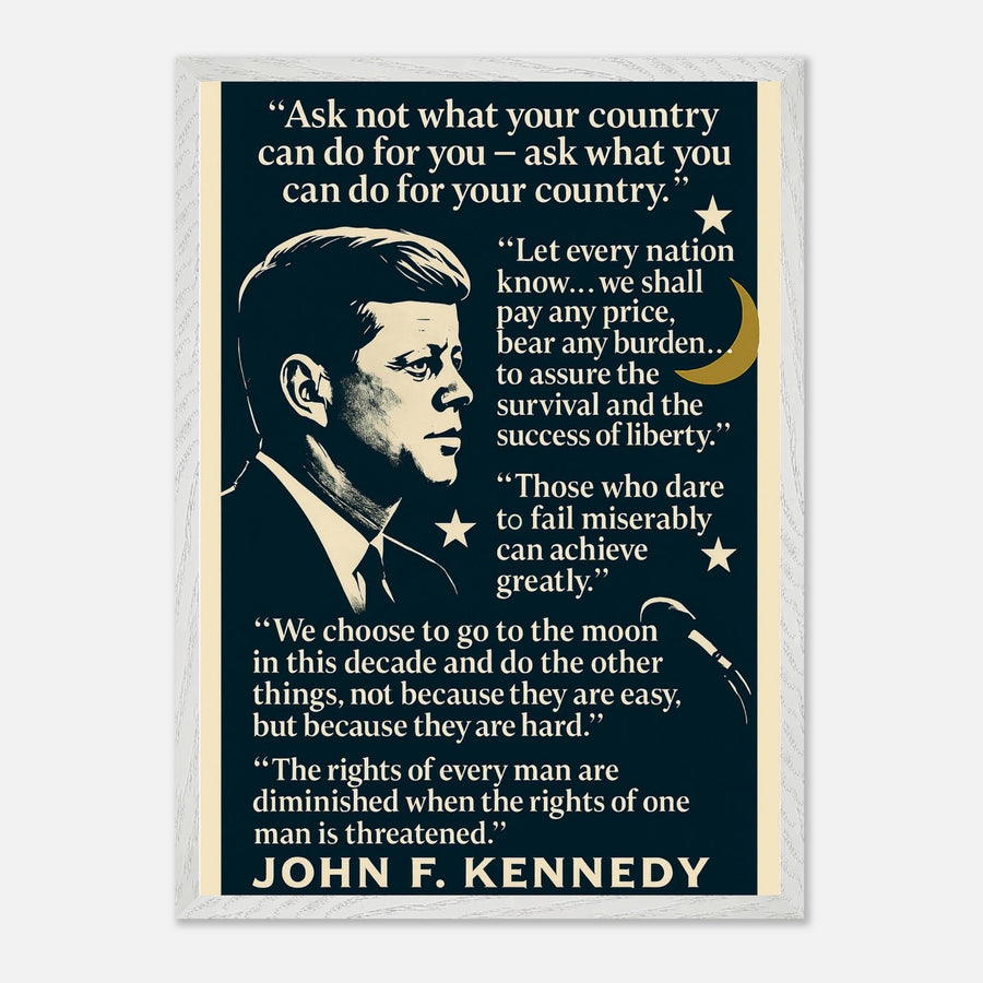 JFK - Words that Moved a Nation – Canvas Art Print | Canvas of America