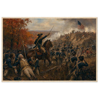 Framed print of the Spirit of '76 marching on, ready to hang.