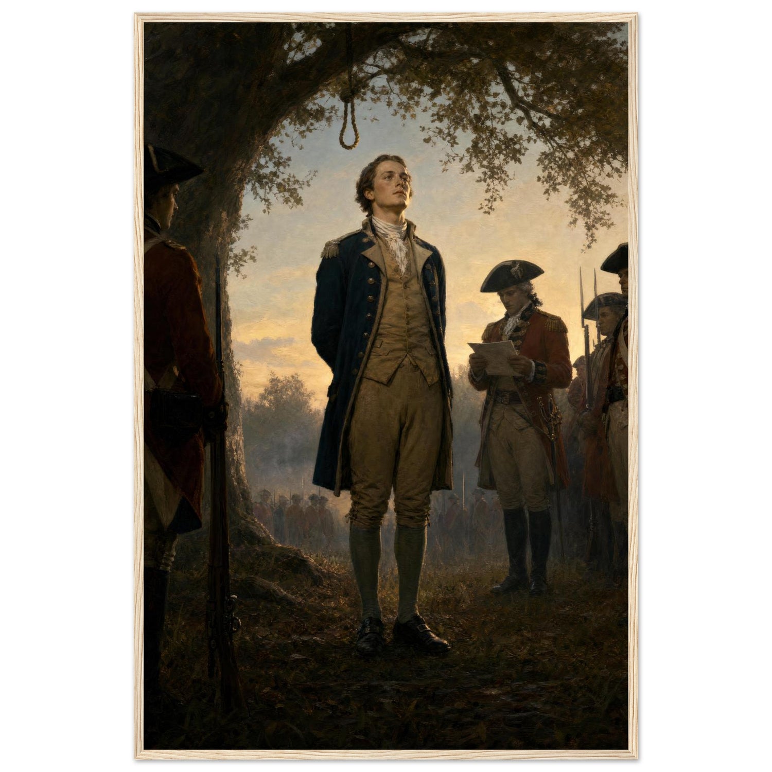 Framed print of a Civil War officer, ready to hang.