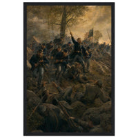 Framed print of the Battle of Nashville, ready to hang.