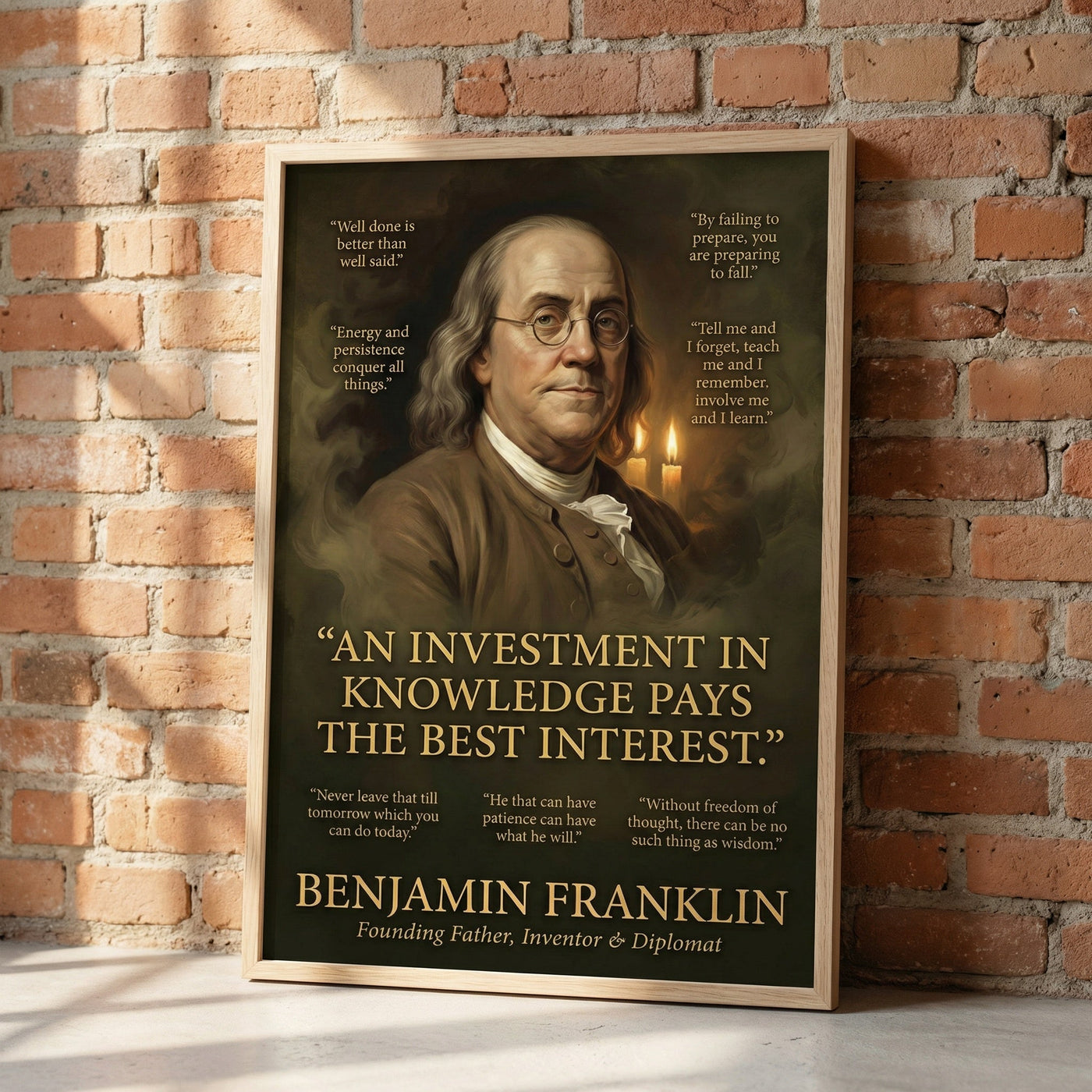 Benjamin Franklin — premium American wall art 2 | Canvas of America