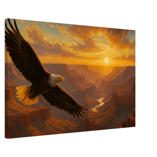 Soaring Eagle over the Grand Canyon – Canvas Art Print | Canvas of America