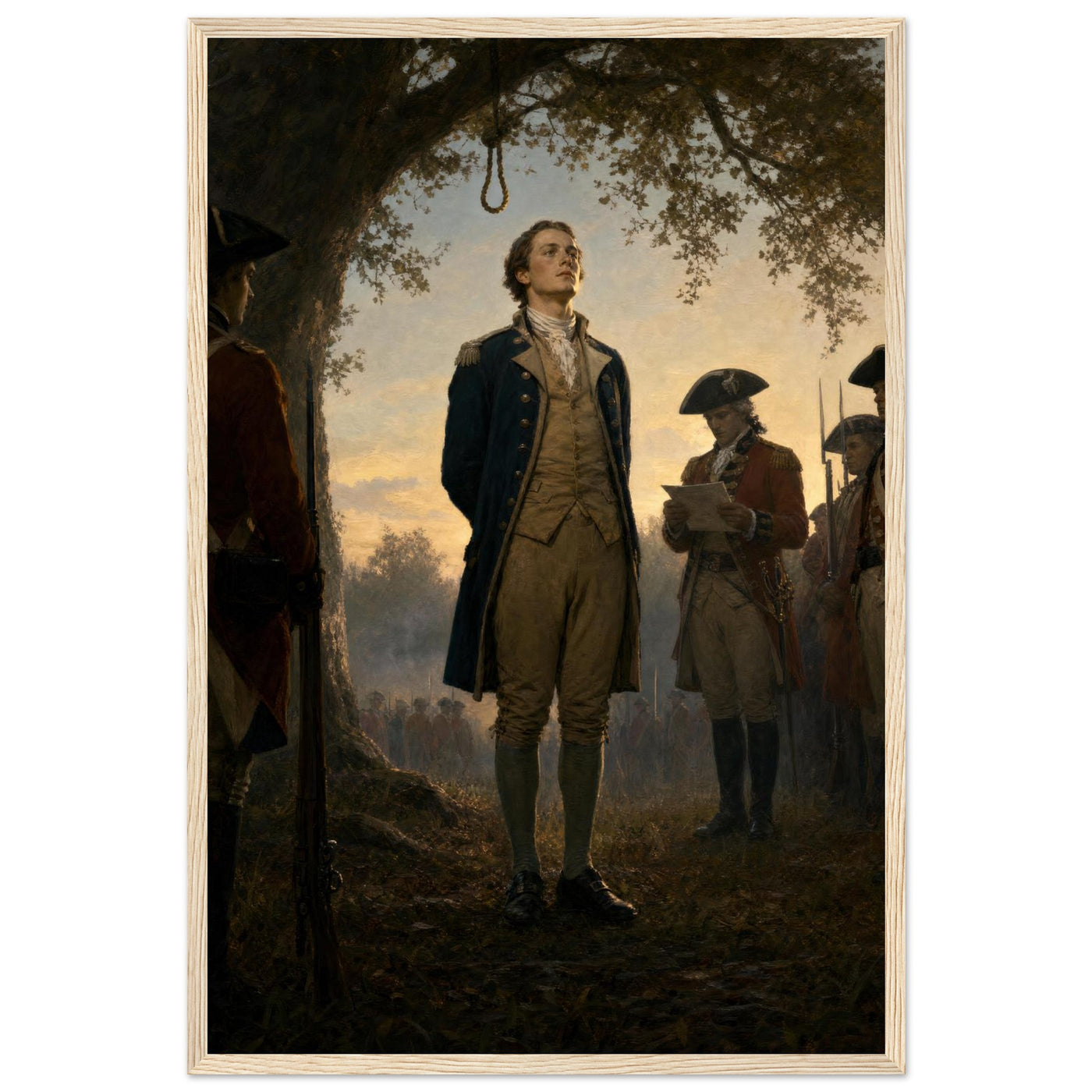 Framed print of a Civil War officer, ready to hang.