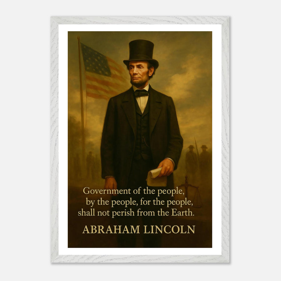 Abraham Lincoln - Shall not Perish – Canvas Art Print | Canvas of America
