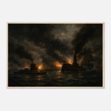 Battle of Hampton Road - The First Ironclad Clash – Canvas Art Print | Canvas of America