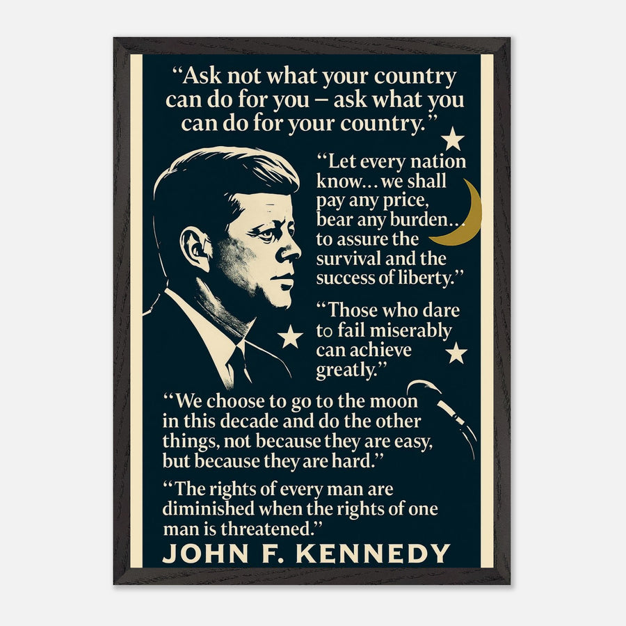 JFK - Words that Moved a Nation – Canvas Art Print | Canvas of America