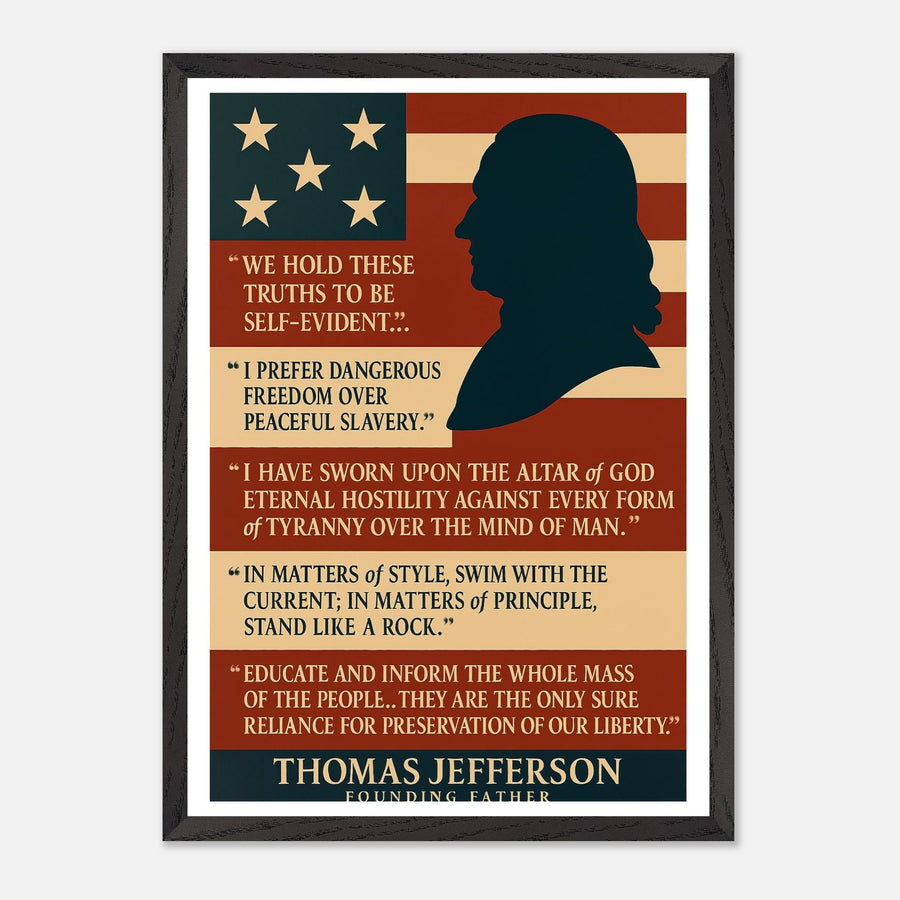 Thomas Jefferson - Iconic Quotes – Canvas Art Print | Canvas of America