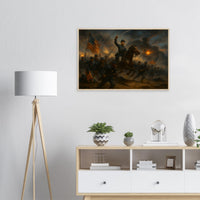 Framed print of the 54th Massachusetts charging Fort Wagner, ready to hang.