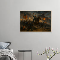 Framed print of the 54th Massachusetts charging Fort Wagner, ready to hang.